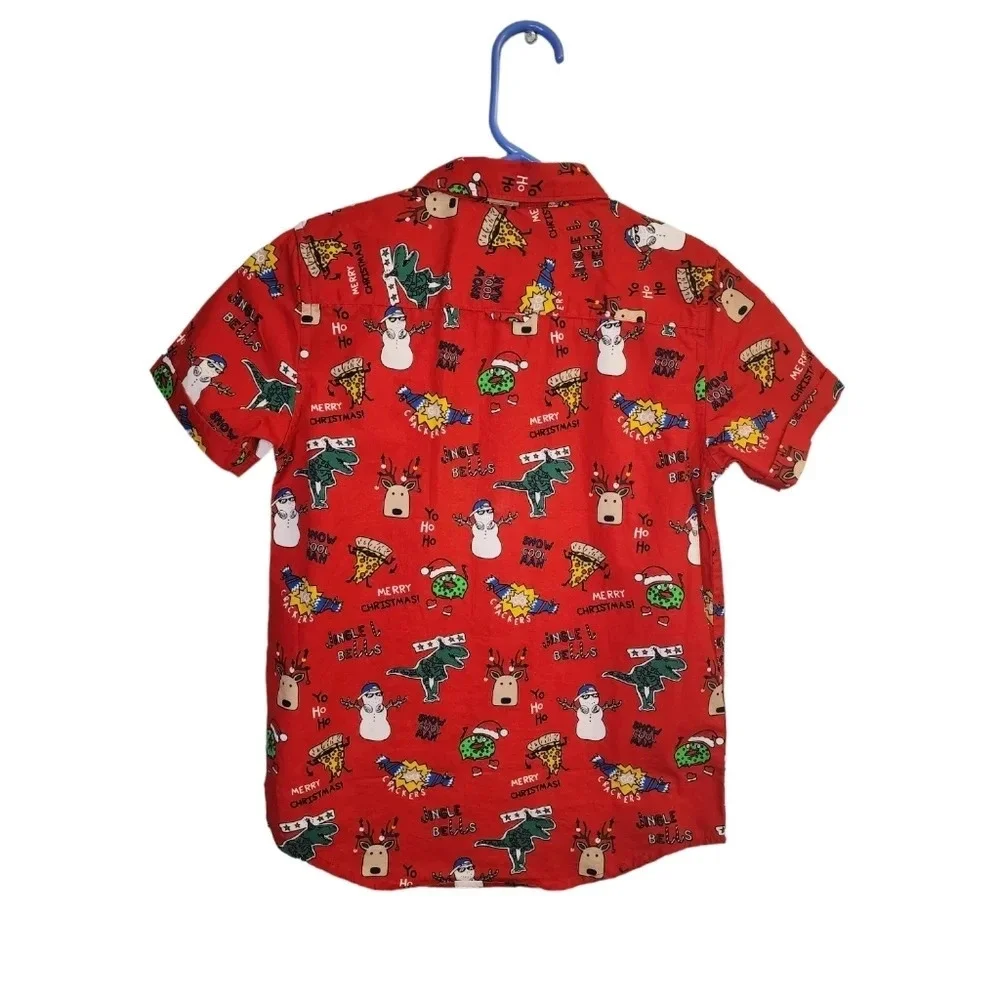 Cactus Boys Red Ho Ho Ho Christmas Shirt Boys Size 9/10